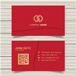Red 2 business Cards